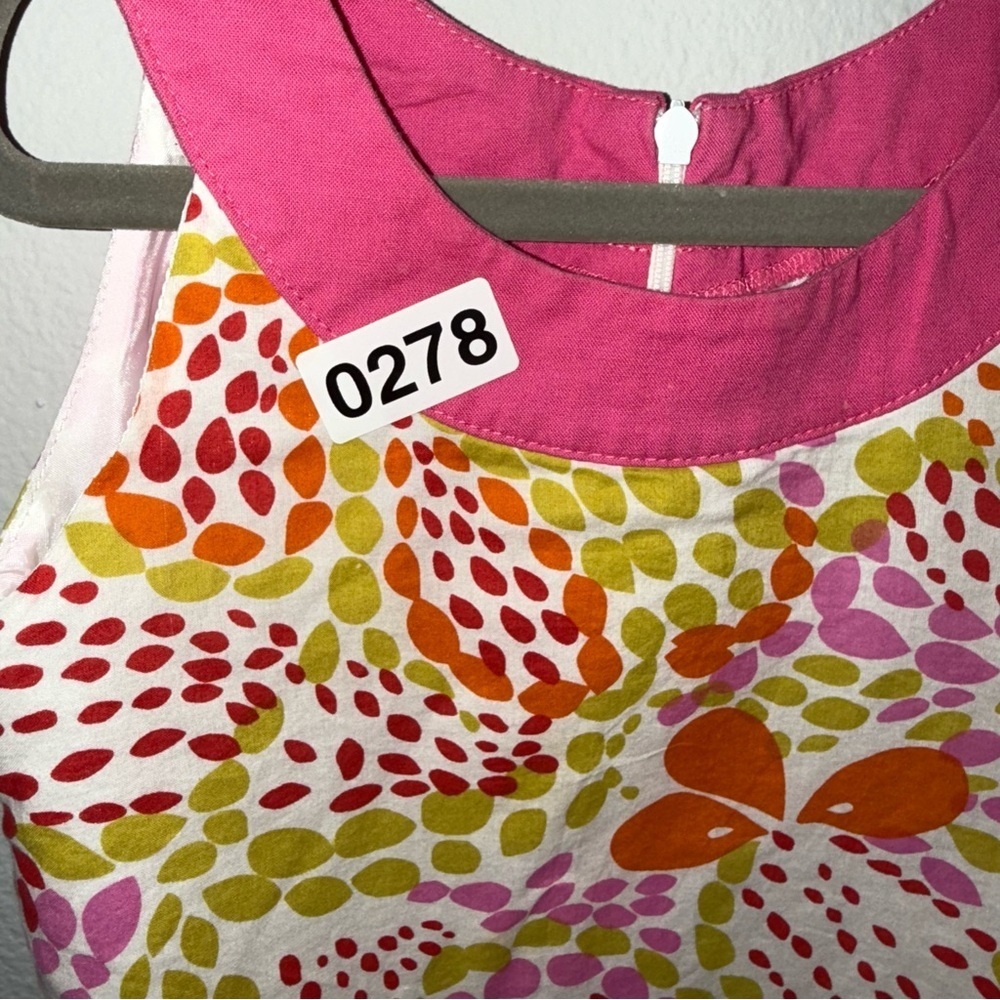 Vibrant Pink and Orange Kids Casual Dress - Picture 5 of 5